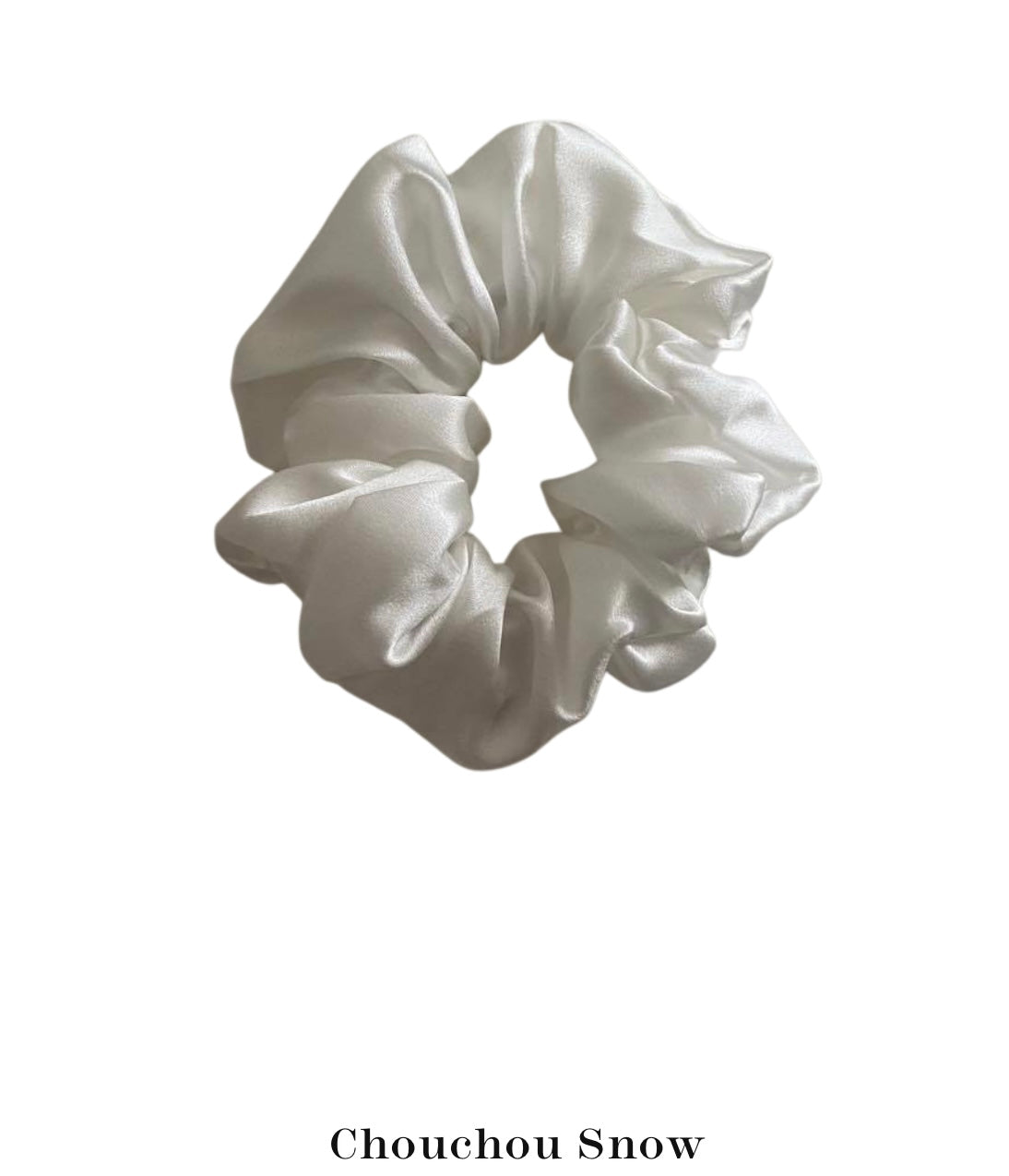 Chouchou en soie Snow